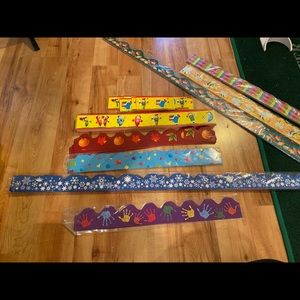 Lot of Bulletin Board Borders- lightly used/new!!